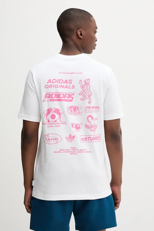 

Хлопковая футболка Graphic Reg Sst Adidas Originals, белый