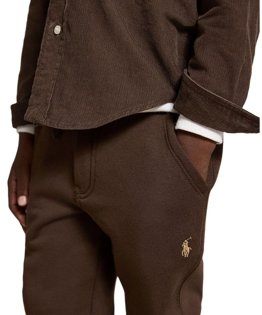 Флисовые брюки-джоггеры с утяжкой Polo Ralph Lauren, Nutmeg Brown — фото 3