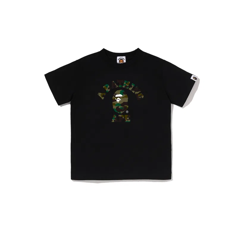 Детская футболка с круглым вырезом Black BK R A BATHING APE, Black — фото 3