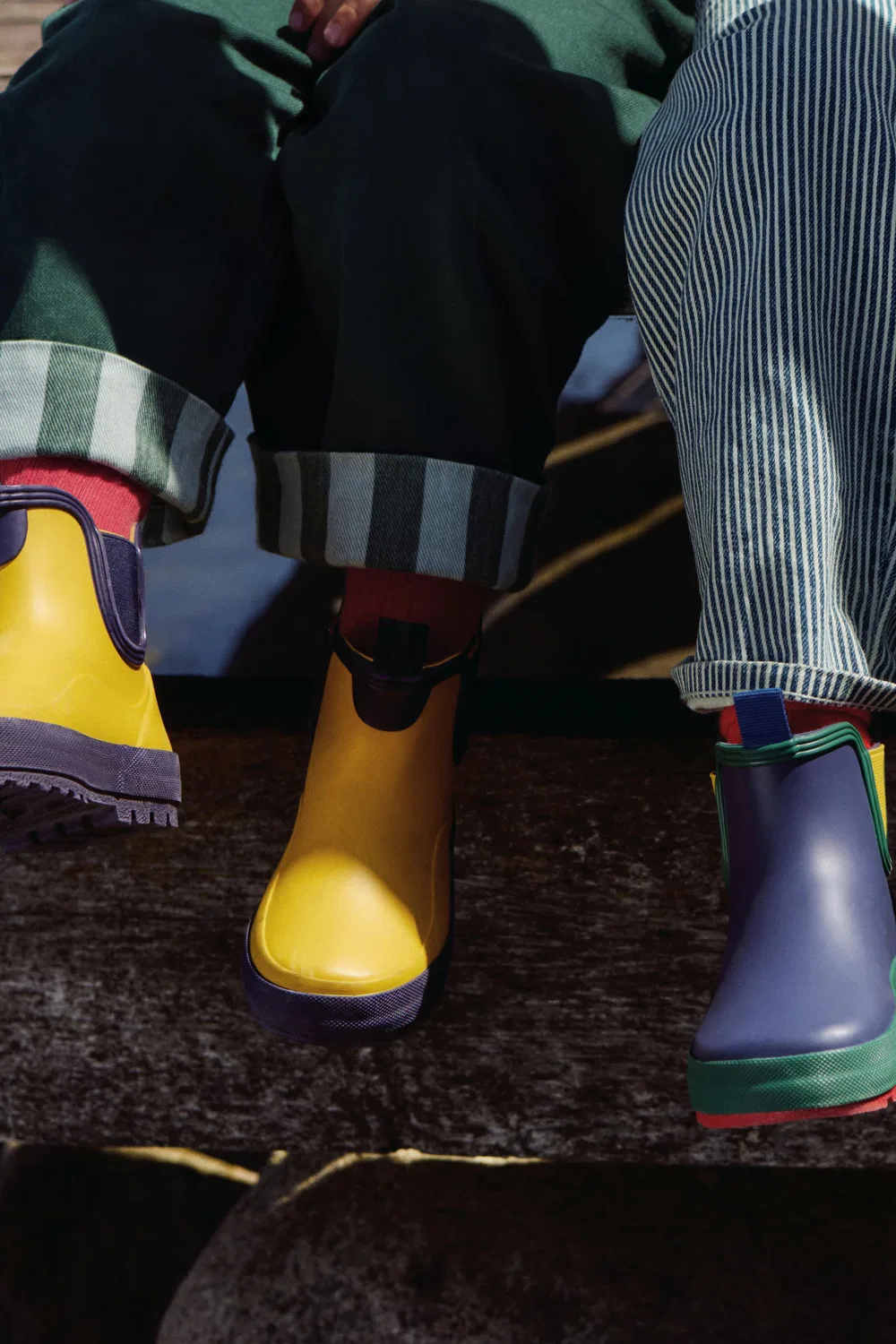 Резиновые сапоги с цветовыми блоками ZARA, Multicoloured