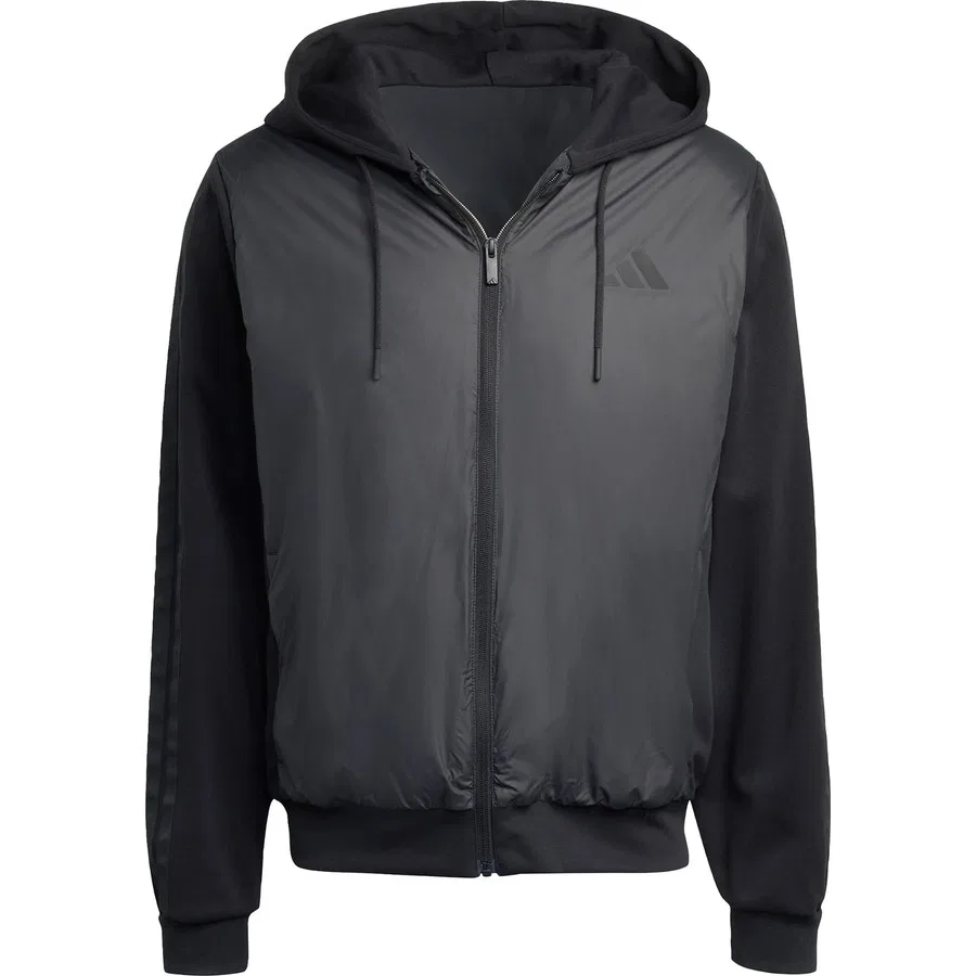Мужская утепленная куртка с капюшоном CLIMAWARM 3-Stripes adidas, Черный — фото 3