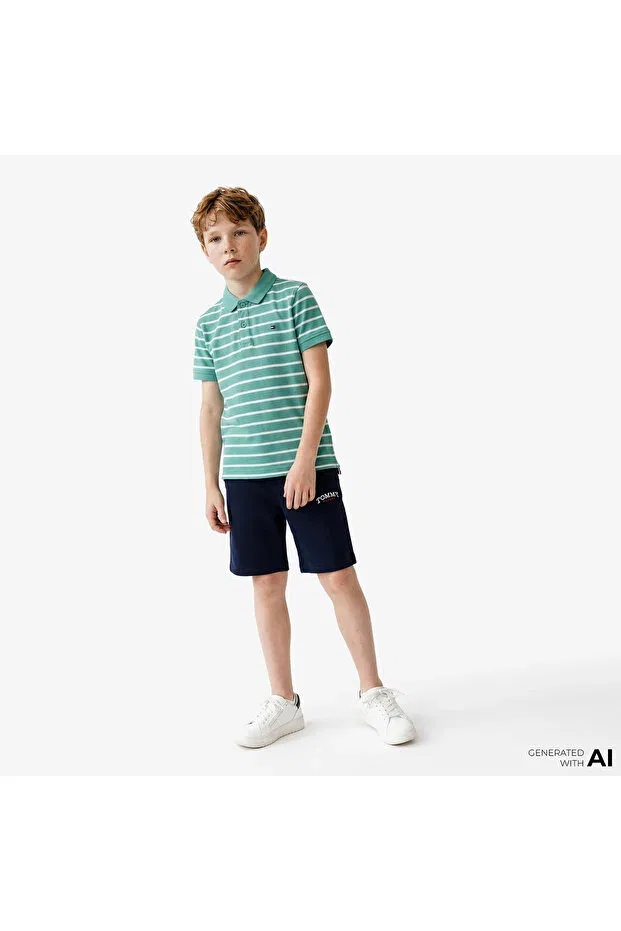 Детские шорты для девочек с принтом Tommy Hilfiger, Navy Blue
