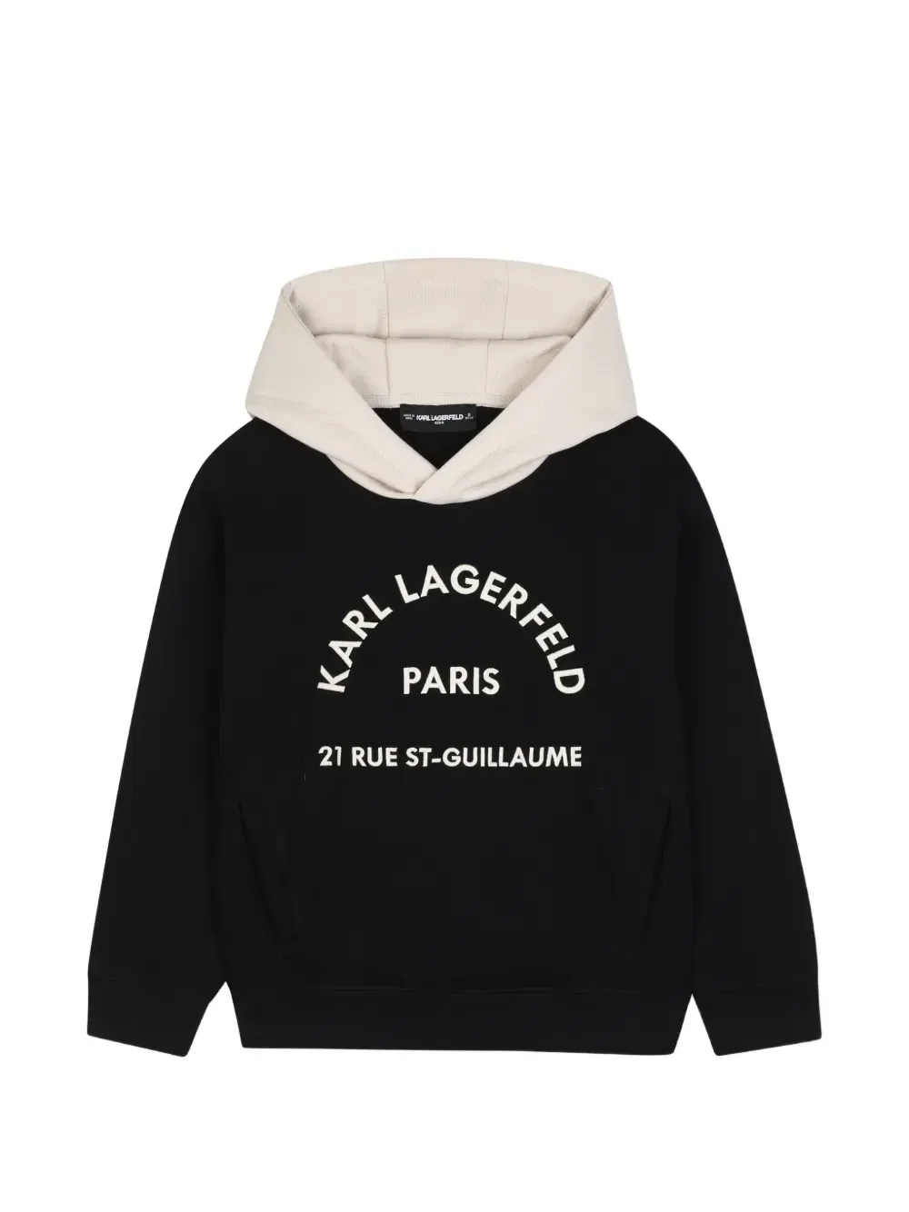 Худи с логотипом Karl Lagerfeld Kids, черный