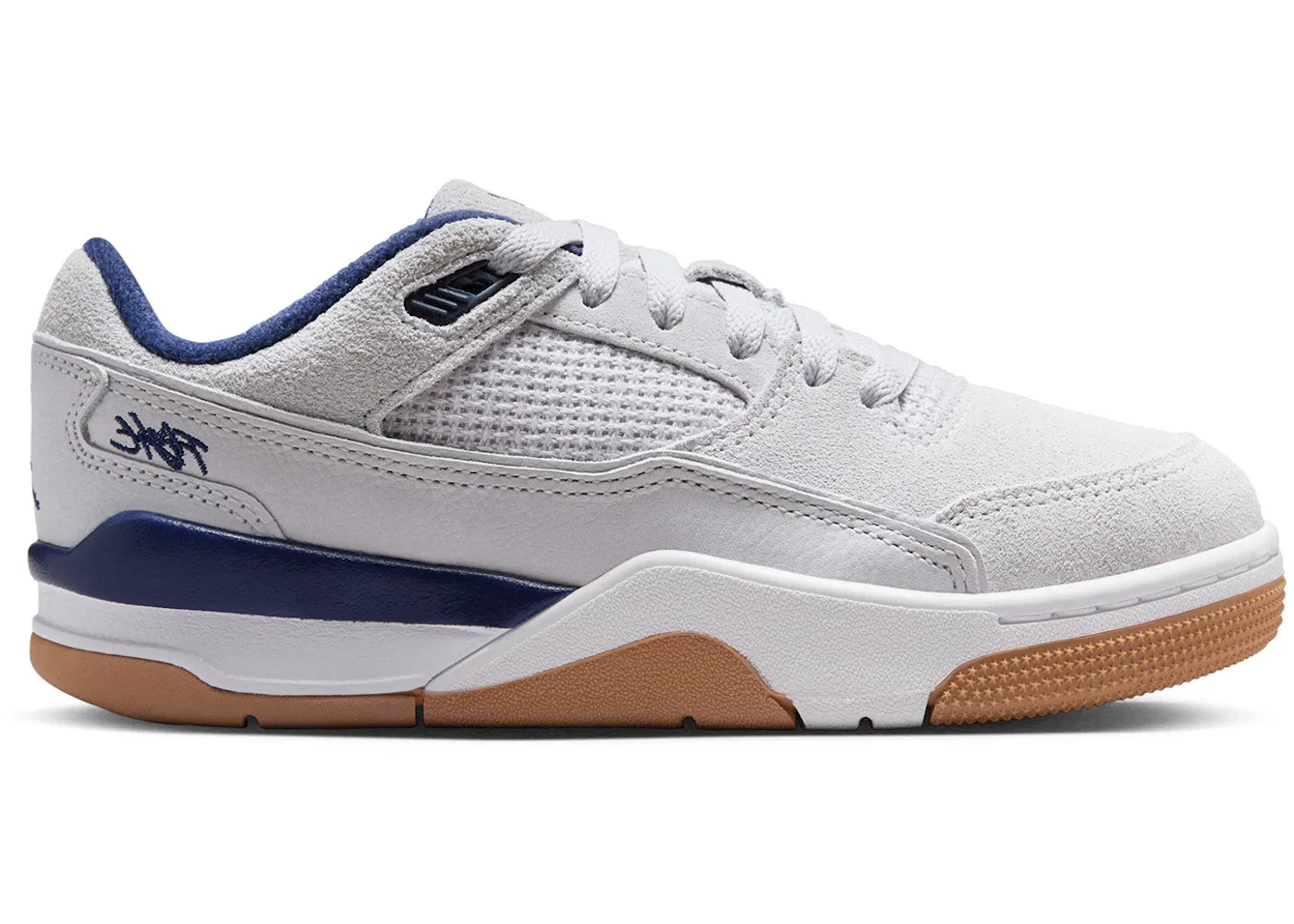 Детские кроссовки Lifestyle Jordan Flight Court Jordan, Neutral Grey/White/Gum Light Brown/Midnight Navy