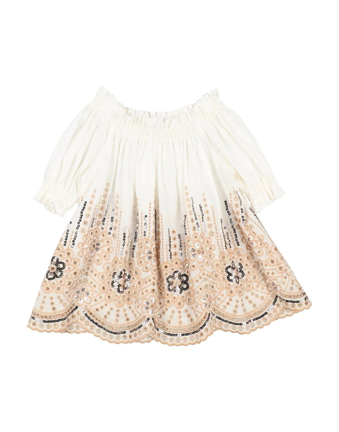 Детский топ для девочек с вышивкой Broderie Anglaise Miss Grant, белый — фото 2