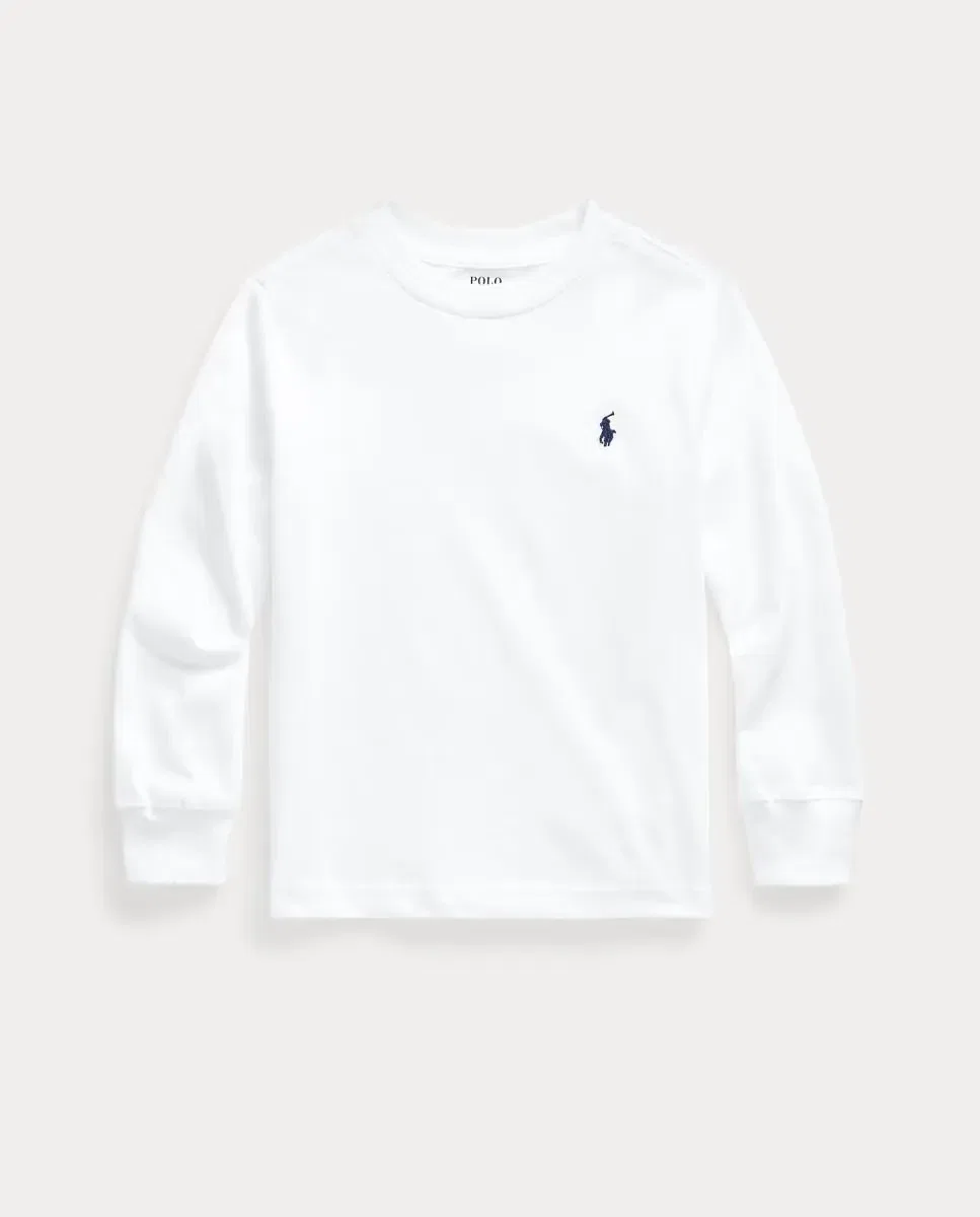 Детская футболка для мальчиков с длинным рукавом Polo Ralph Lauren, Blanco — фото 4