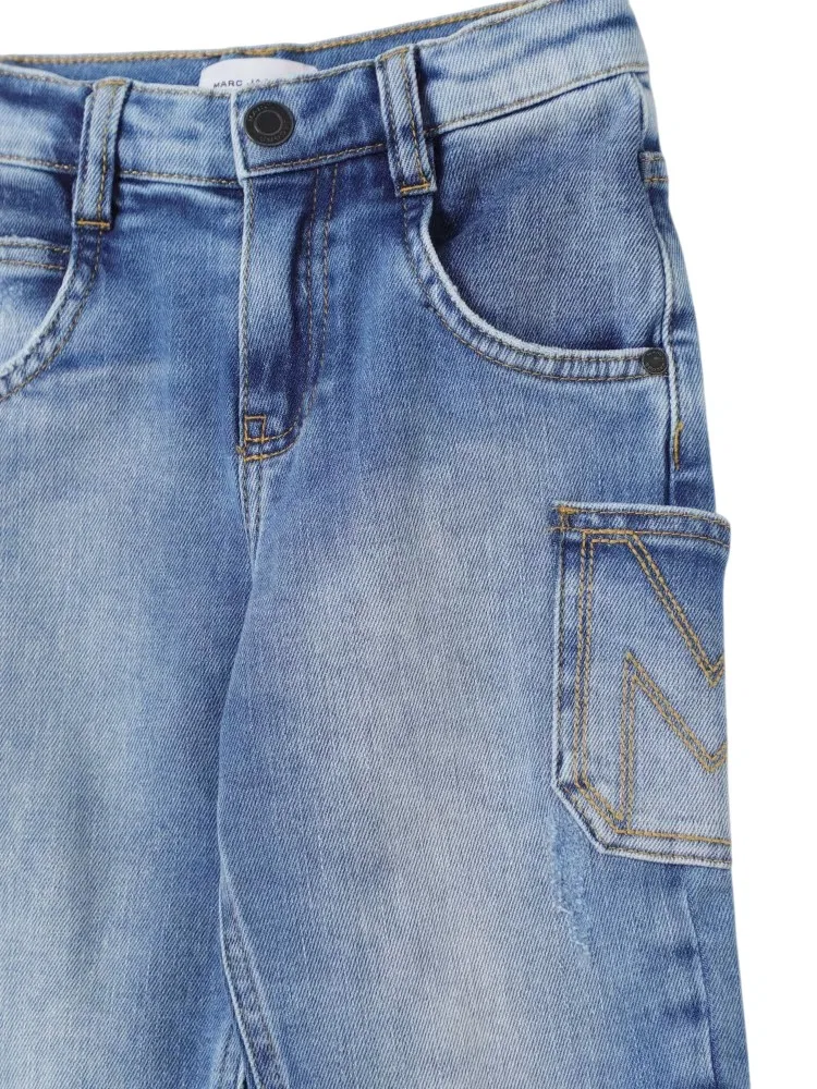 Джинсы мальчиковые с панельным дизайном Little Marc Jacobs, Denim Blue — фото 3