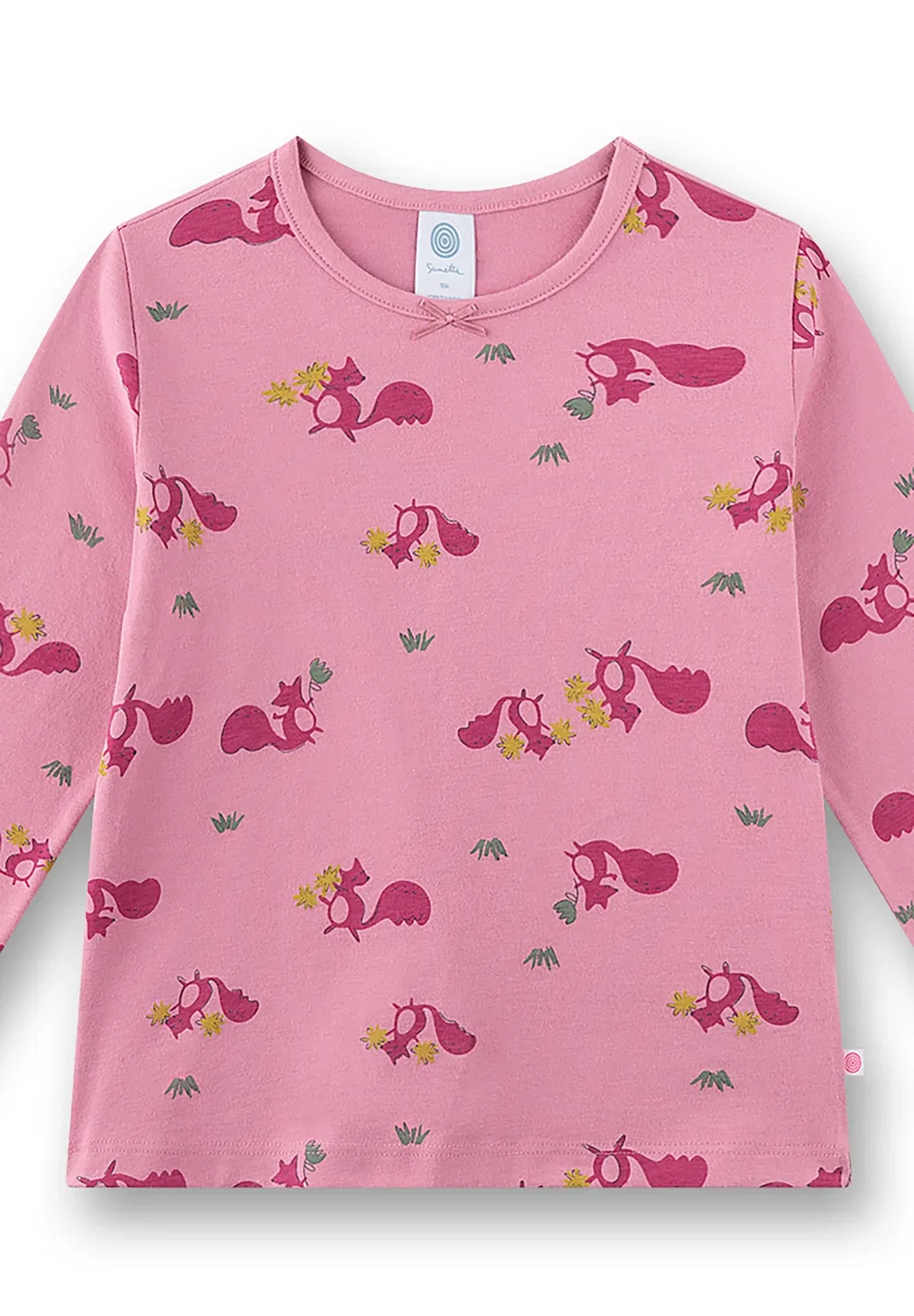 Mädchen-Schlafanzug lang eichhörnchen комплект - пижамный комплект Sanetta, Rosa — фото 3