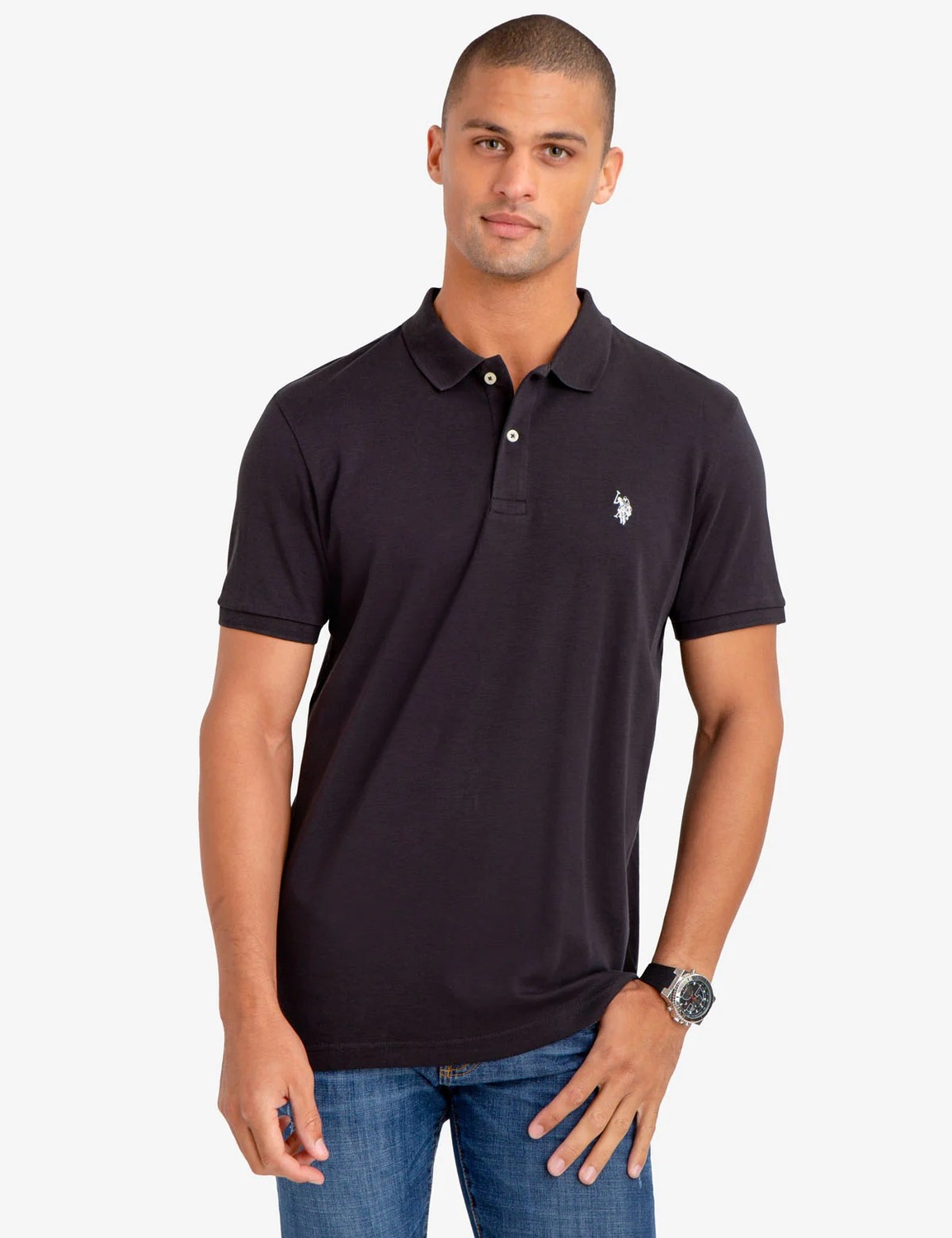 

Футболка поло U.S. Polo Assn. Solid Interlock, черный