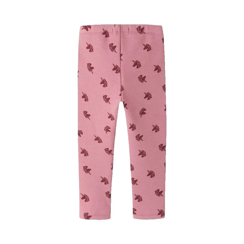 Детские леггинсы из флиса для девочек Name it Davina Fleece, Pink — фото 2