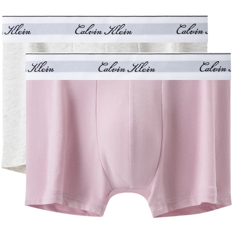 Мужские трусы-боксеры с принтом Calvin Klein, Pastel Pink/Light Coconut Gray
