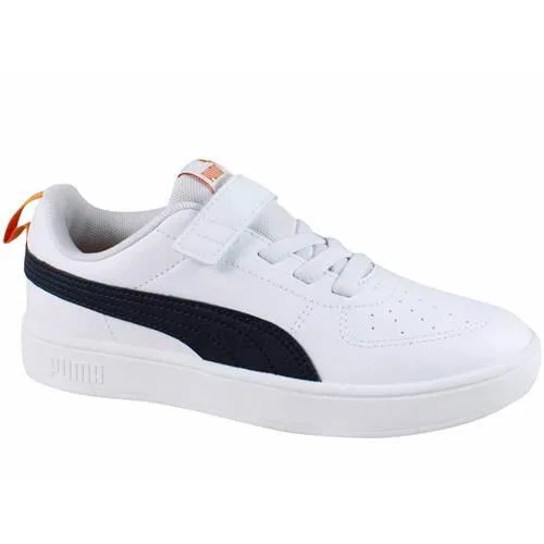 Детские кожаные кроссовки Puma Rickie AC PS, Цвет: Weiss