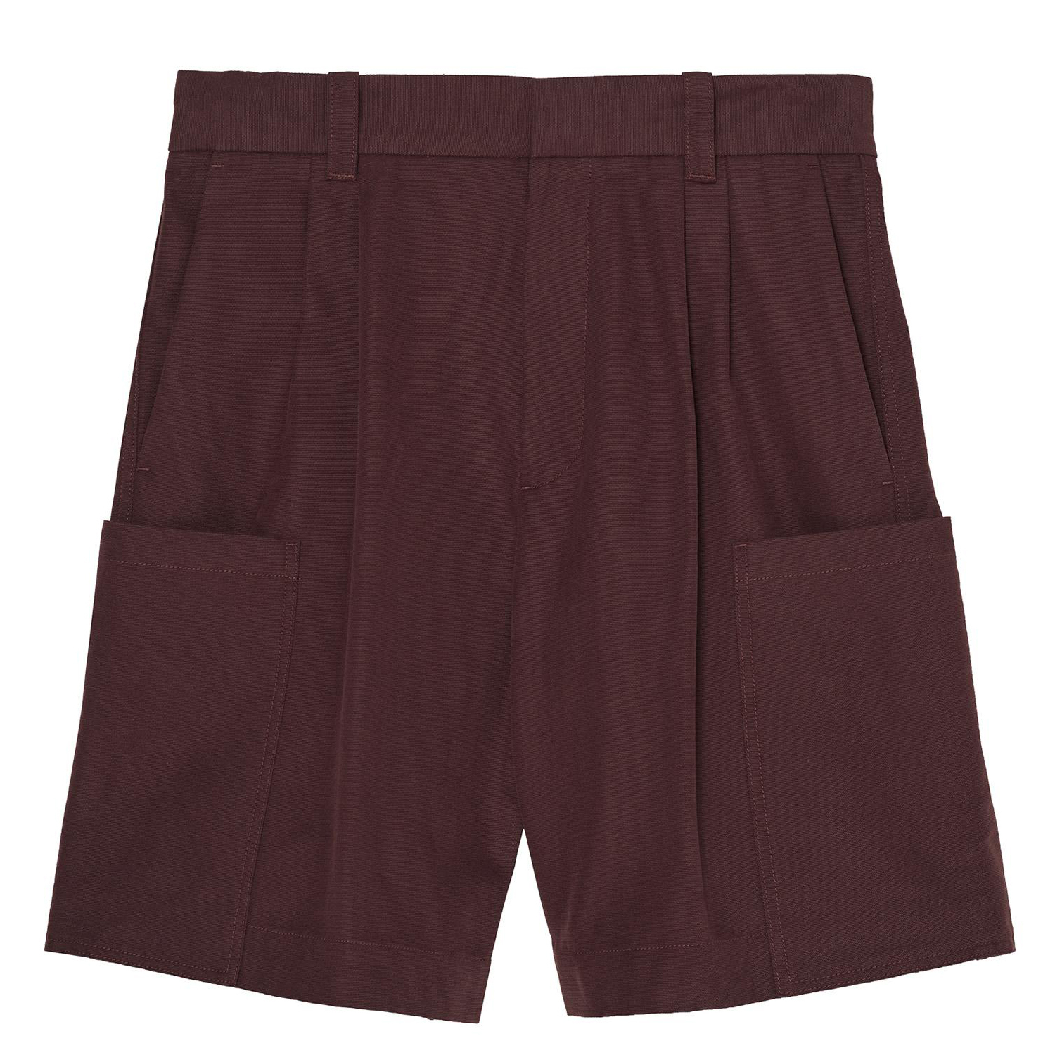 Шорты-бермуды Zara Benito Antonio Collection Relaxed Fit Pleated Cargo, коричневый — фото 3