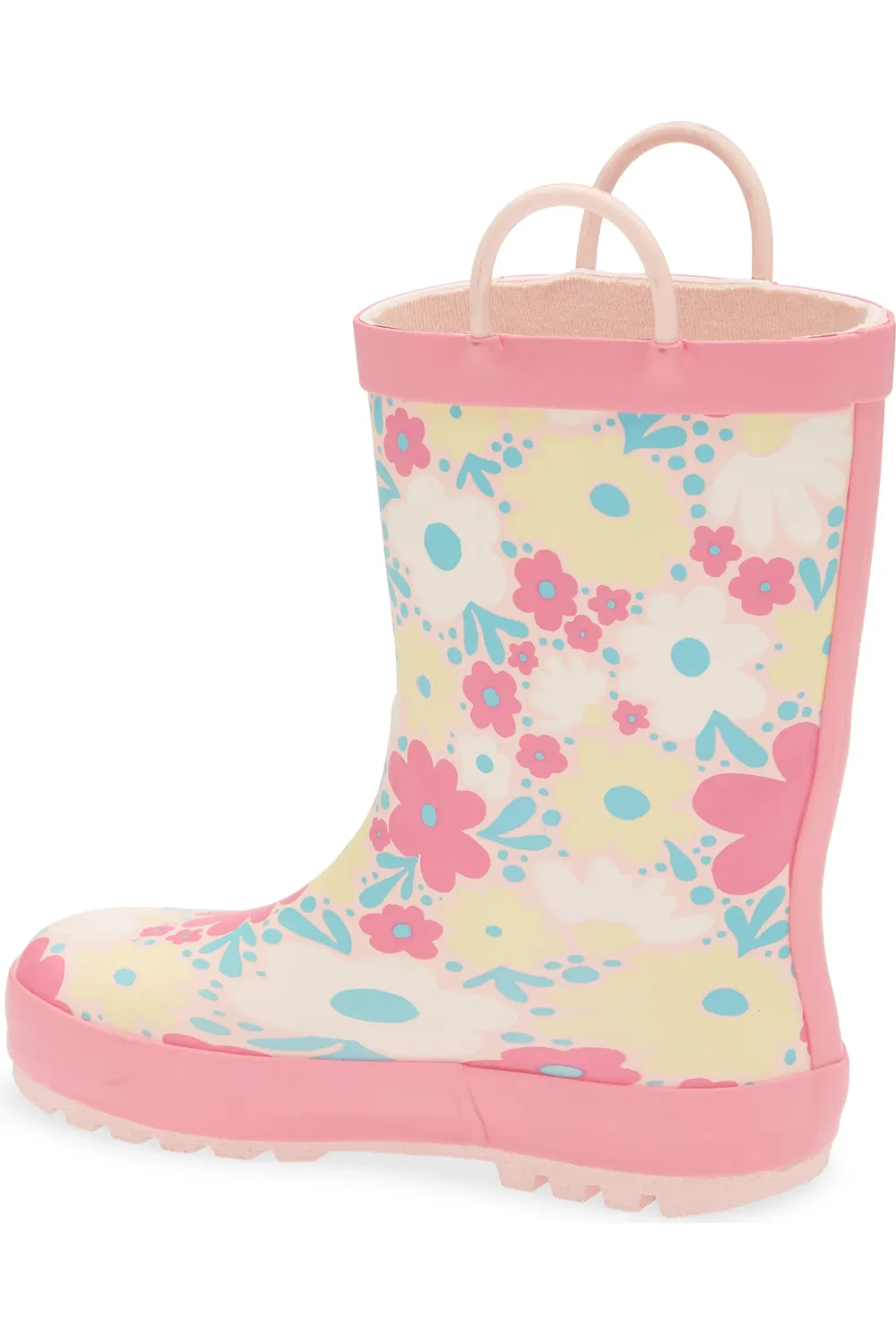 Детские сапоги резиновые с цветочным принтом Flower Rainboot Tucker + Tate, Pink Multi — фото 2