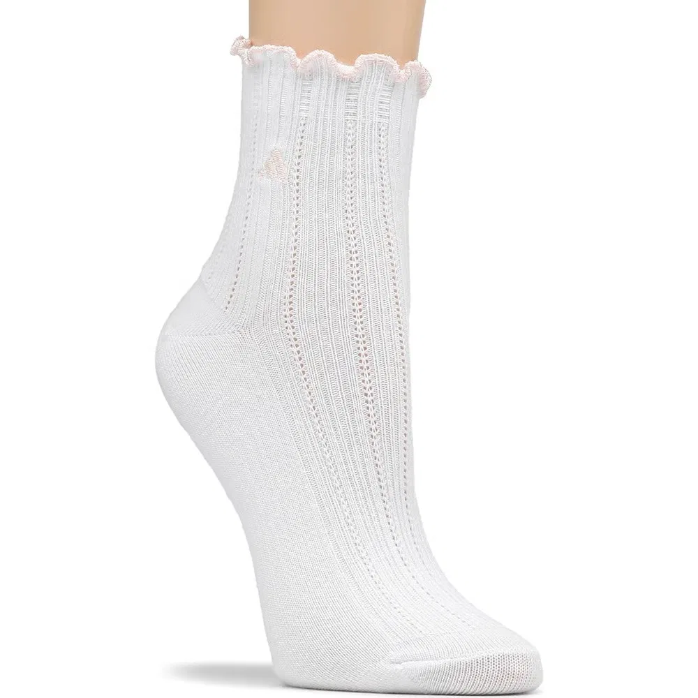 Женские 3 пары носков до щиколотки с оборками Adidas, White/Cyber Metallic/Silver — фото 4