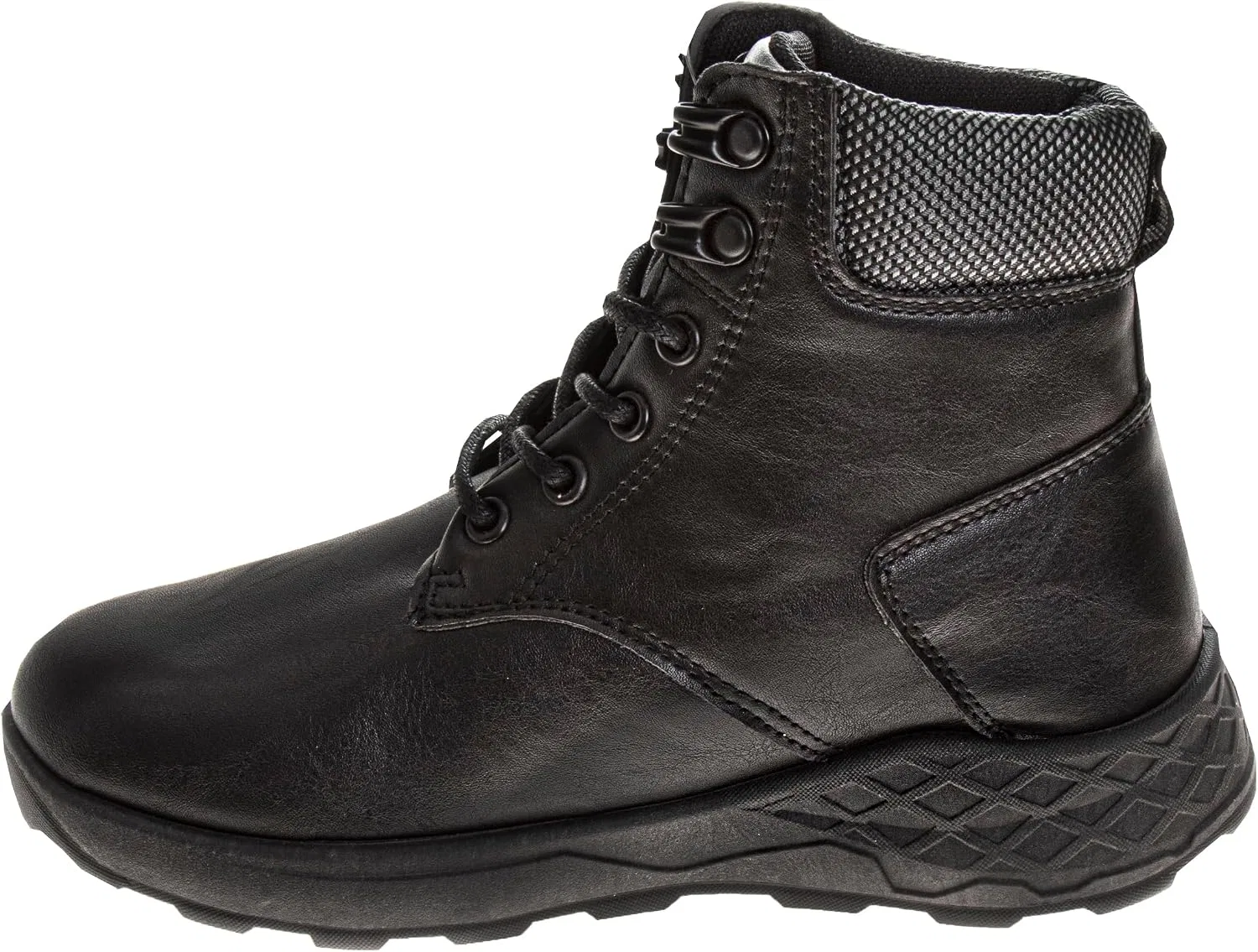 Детские ботинки для мальчиков и девочек с принтом Avalanche Kids Hike Boot LaceUp Shoe Josmo, Black — фото 4