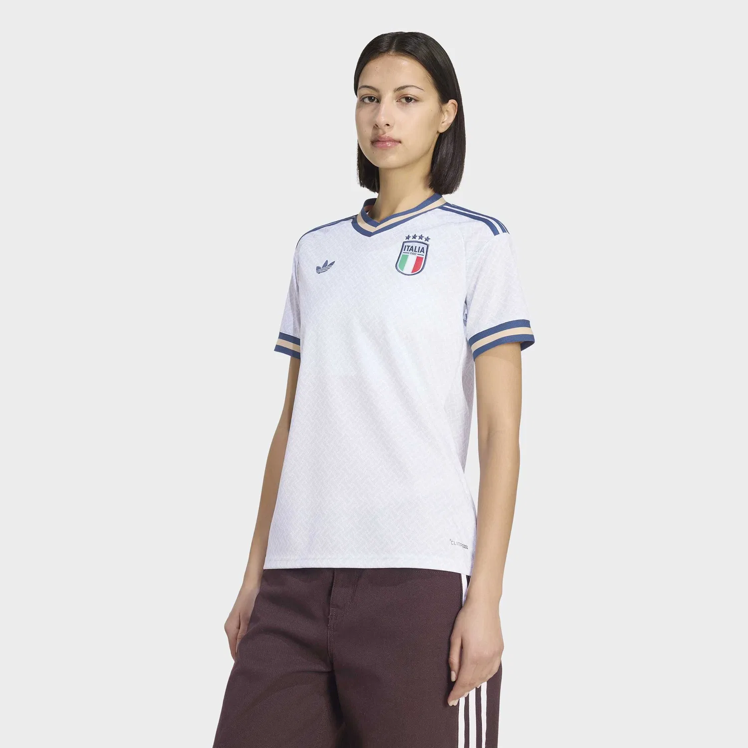 Футболка Adidas Performance Italien 26 темно-синего цвета — фото 3