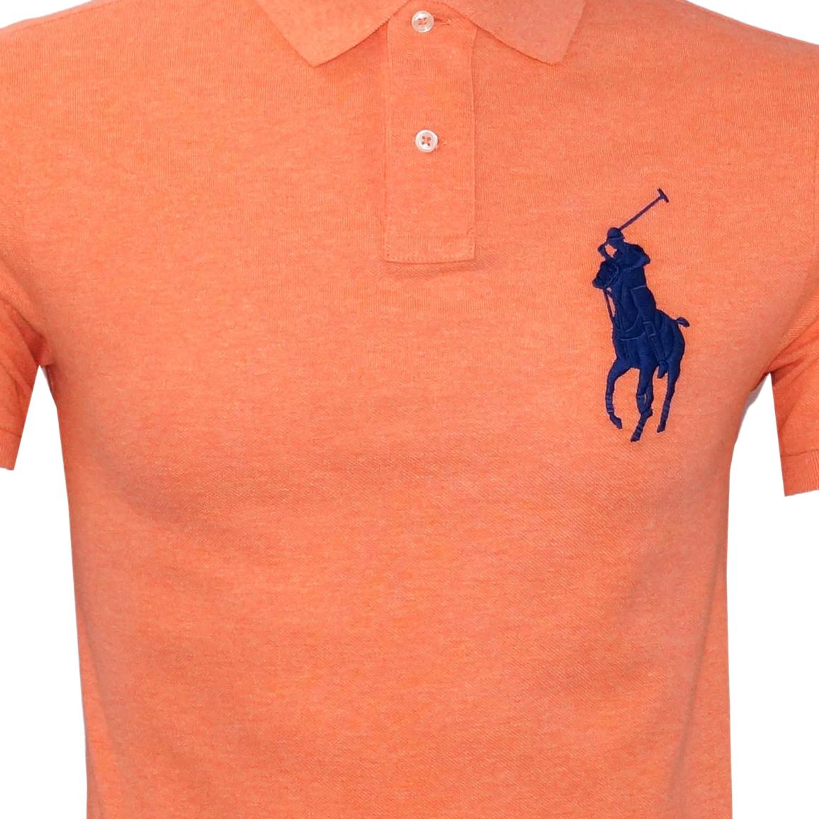 Футболка поло оранжевая Polo Ralph Lauren — фото 3