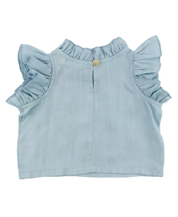 Детский топ без рукавов Lola Stars Applique Oh Baby!, Light Blue — фото 2