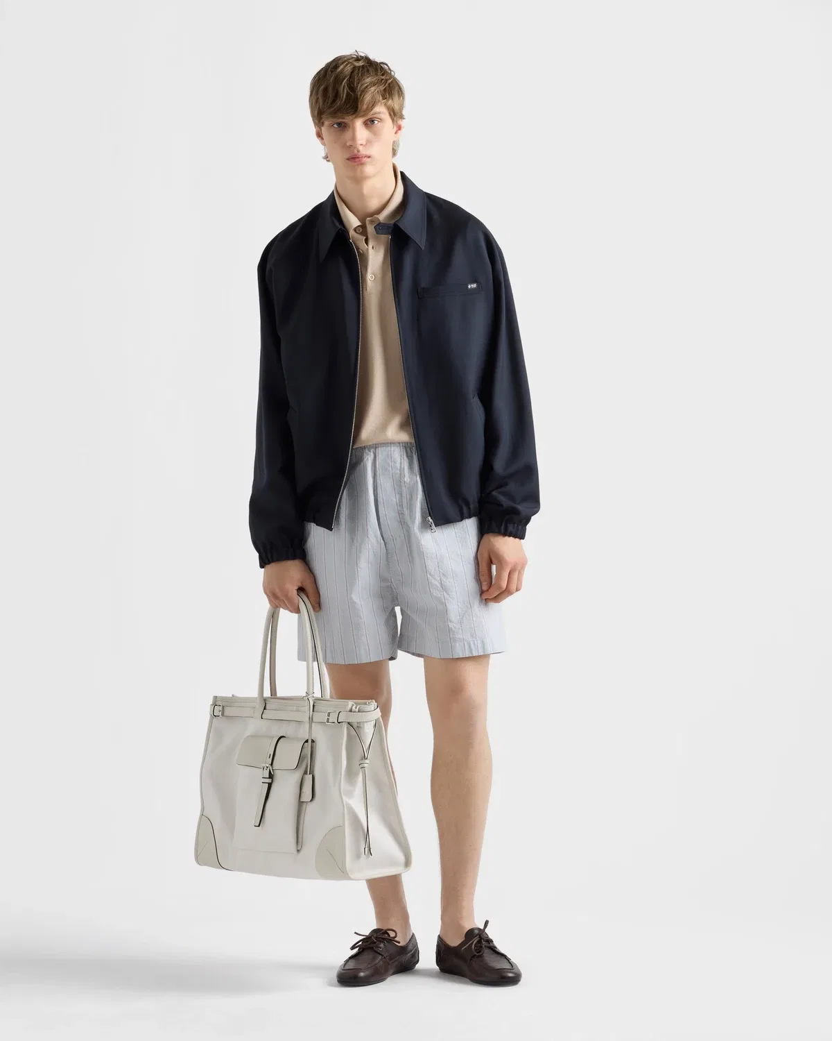 Куртка-блузон свободного кроя Prada, синий — фото 2