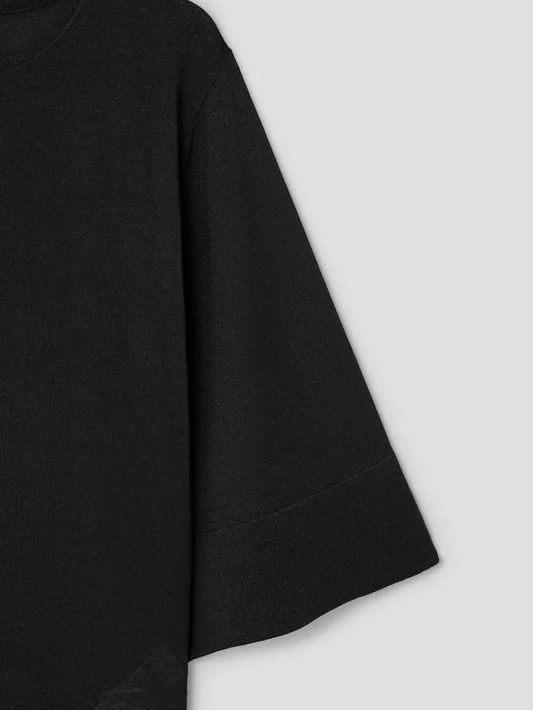 Свитер с расклешенными рукавами, модель Mananco JACQUEMUS, Black — фото 4