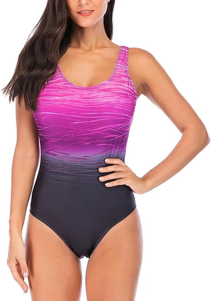 Женский цельнокроеный купальник с утяжкой живота Athletic, Purple — фото 3
