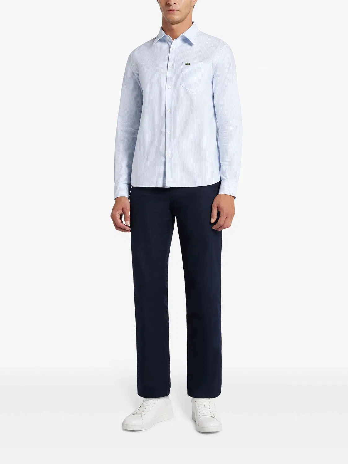 Рубашка из органического хлопка Lacoste, светло-голубой/белый — фото 2