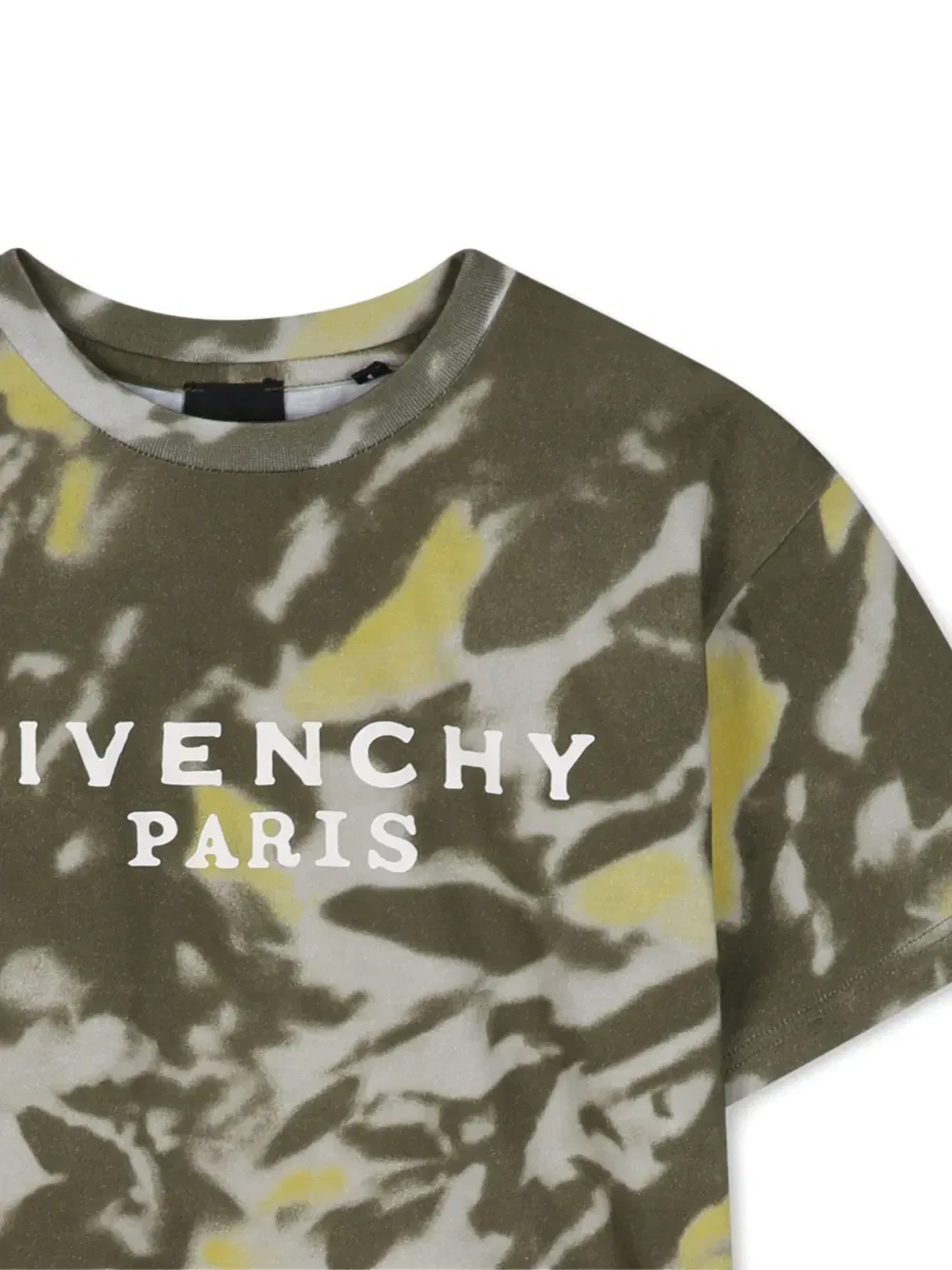 Футболка с принтом тай-дай и логотипом Givenchy Kids, зеленый — фото 3