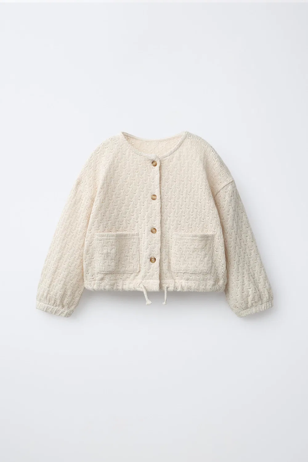 КАРДИГАН ZARA, Mid-Ecru