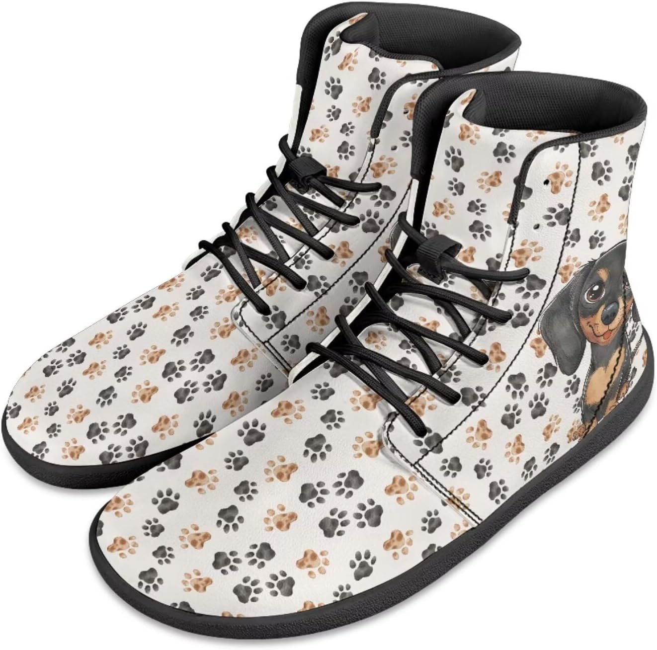 

Мужские кроссовки JoyLamoria на шнуровке высокой посадки для баскетбола, ходьбы и вождения, дышащие кроссовки, под цвет подсолнуха с узором Ацтек, Dachshund