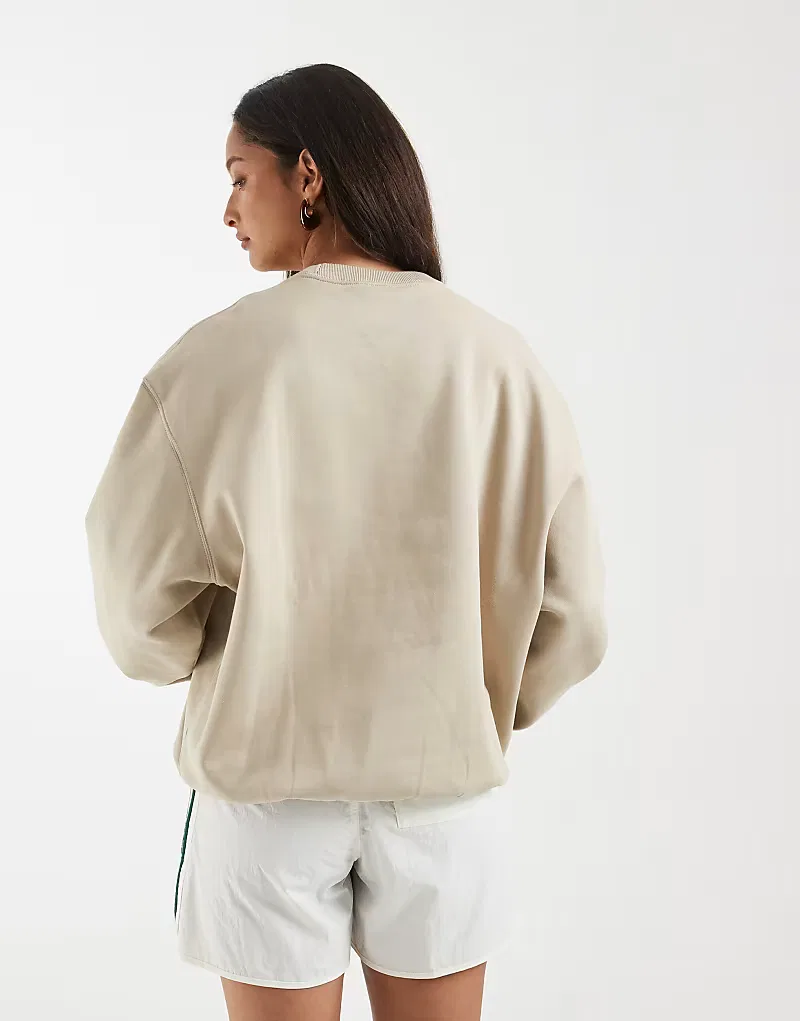 Толстовка Adidas Originals Essentials с длинным рукавом, флисовая, хаки, три — фото 4