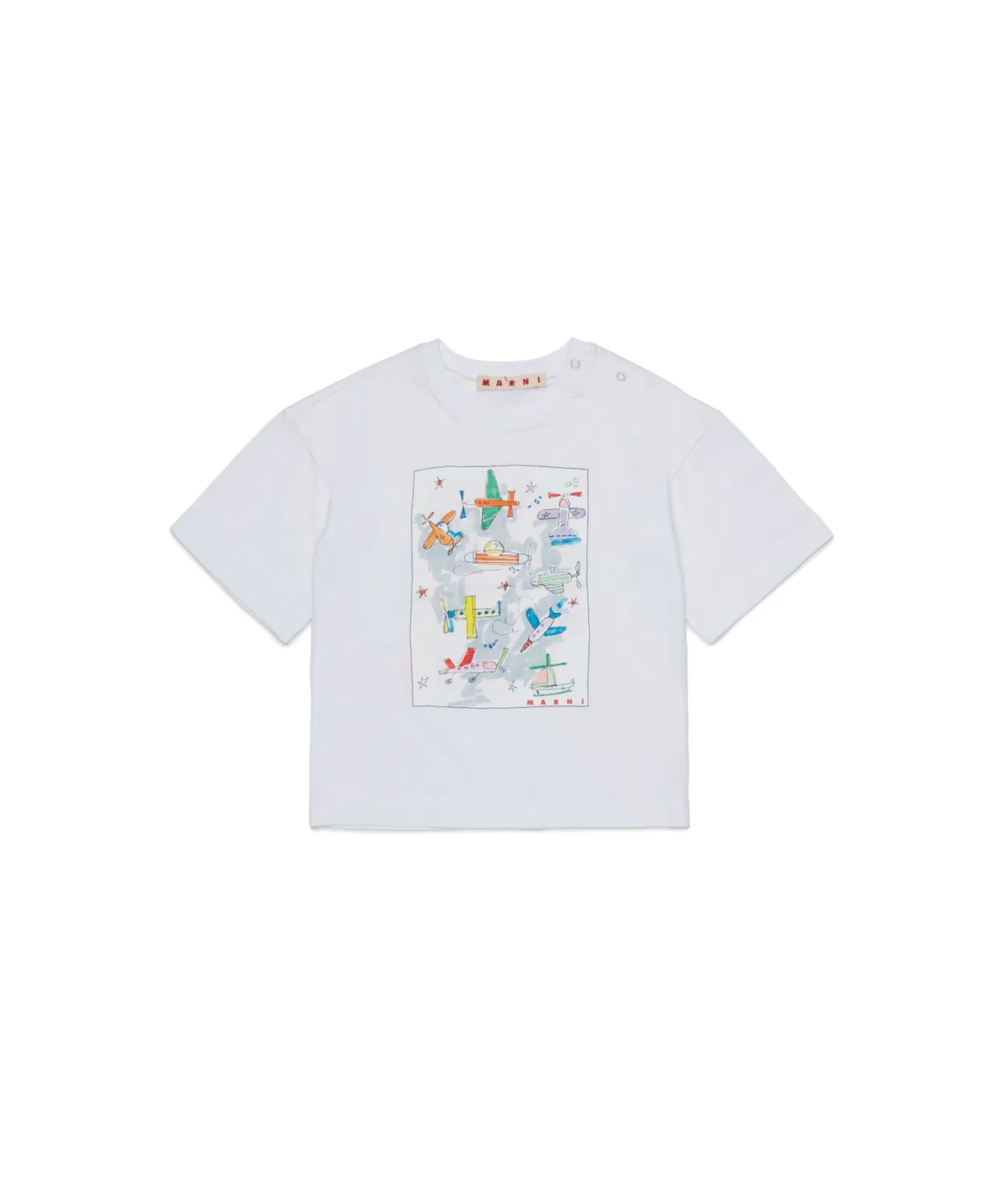 Детская футболка с принтом MARNI KID, Белый