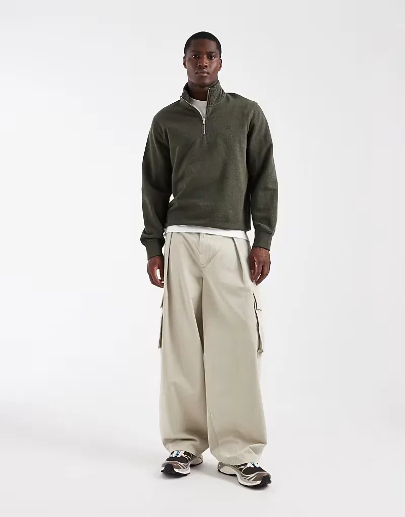 Свитшот original на 1/4 молнии Levi's, темно-зеленый — фото 2