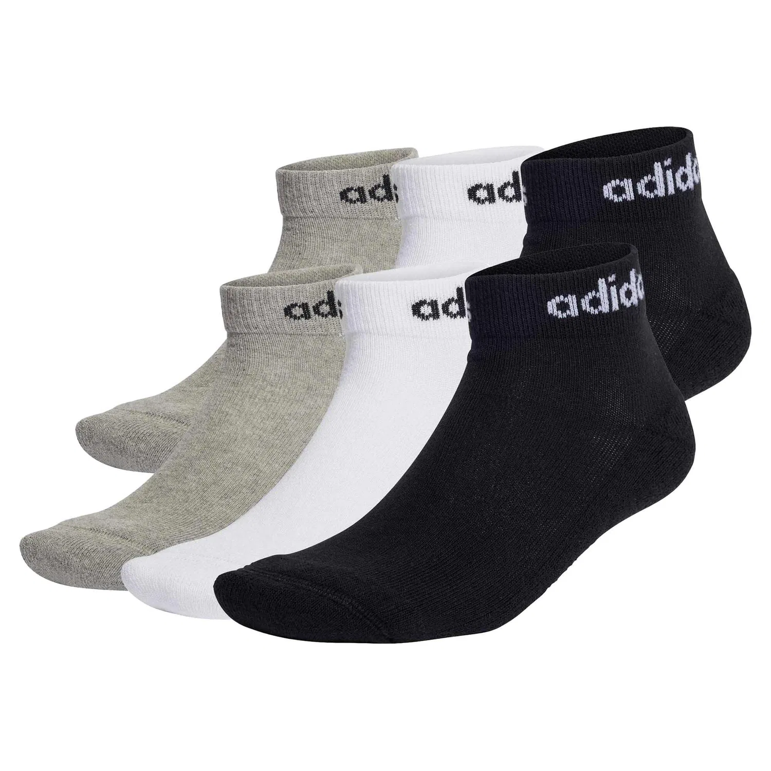 Детские носки с принтом Linear Cushioned Ankle Adidas, Bunt Kieselgrau