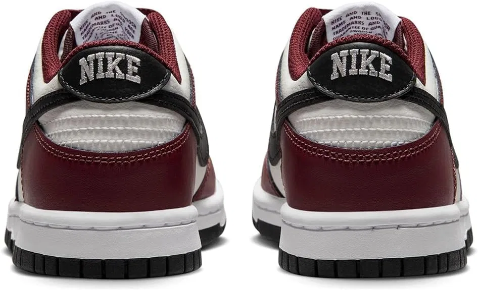 Детские кроссовки для мальчиков с принтом Dunk Low Gs NIKE, White Red Brick — фото 3