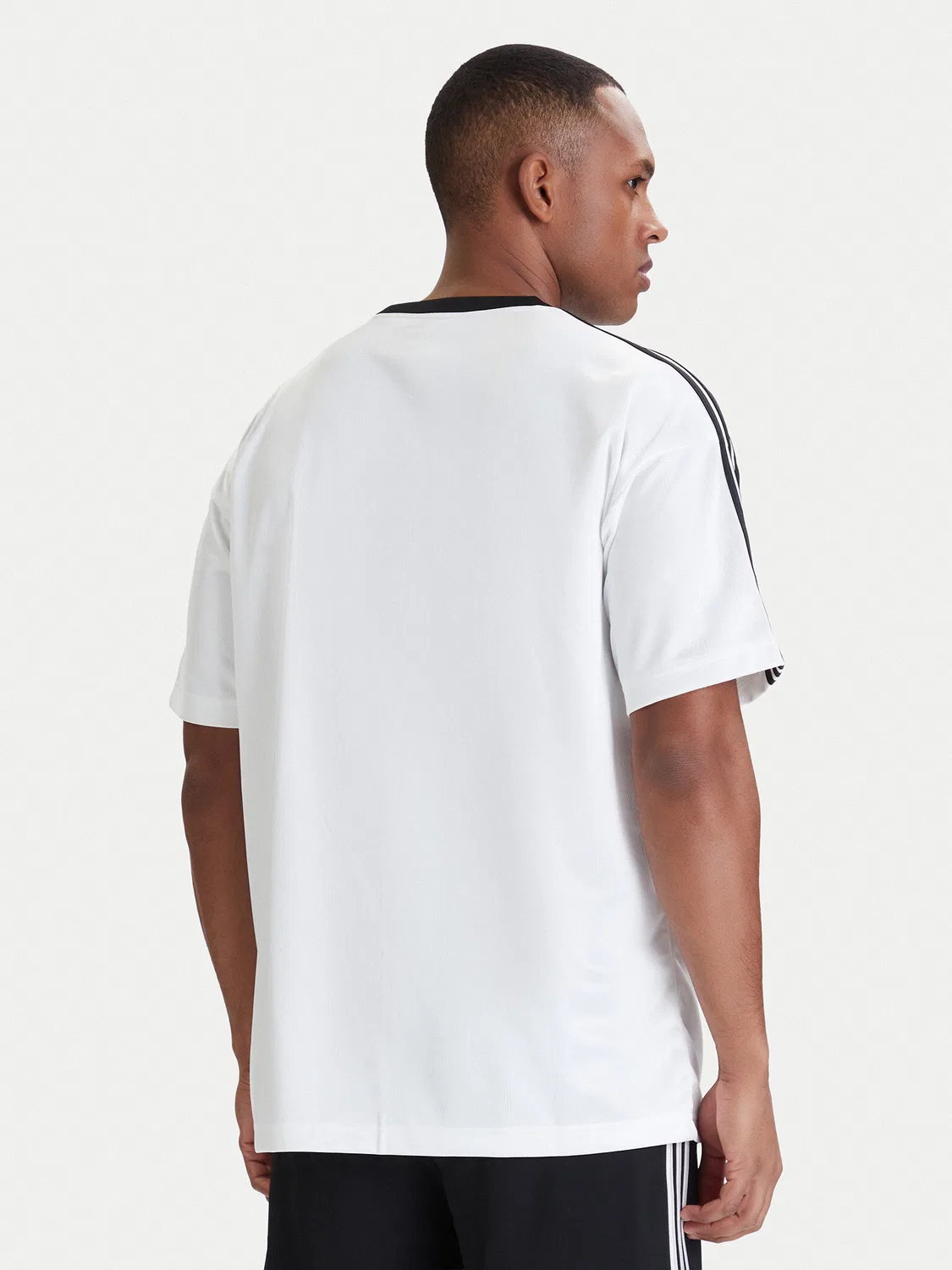 Мужская футболка свободного кроя adicolor Jacquard Adidas, белый — фото 3