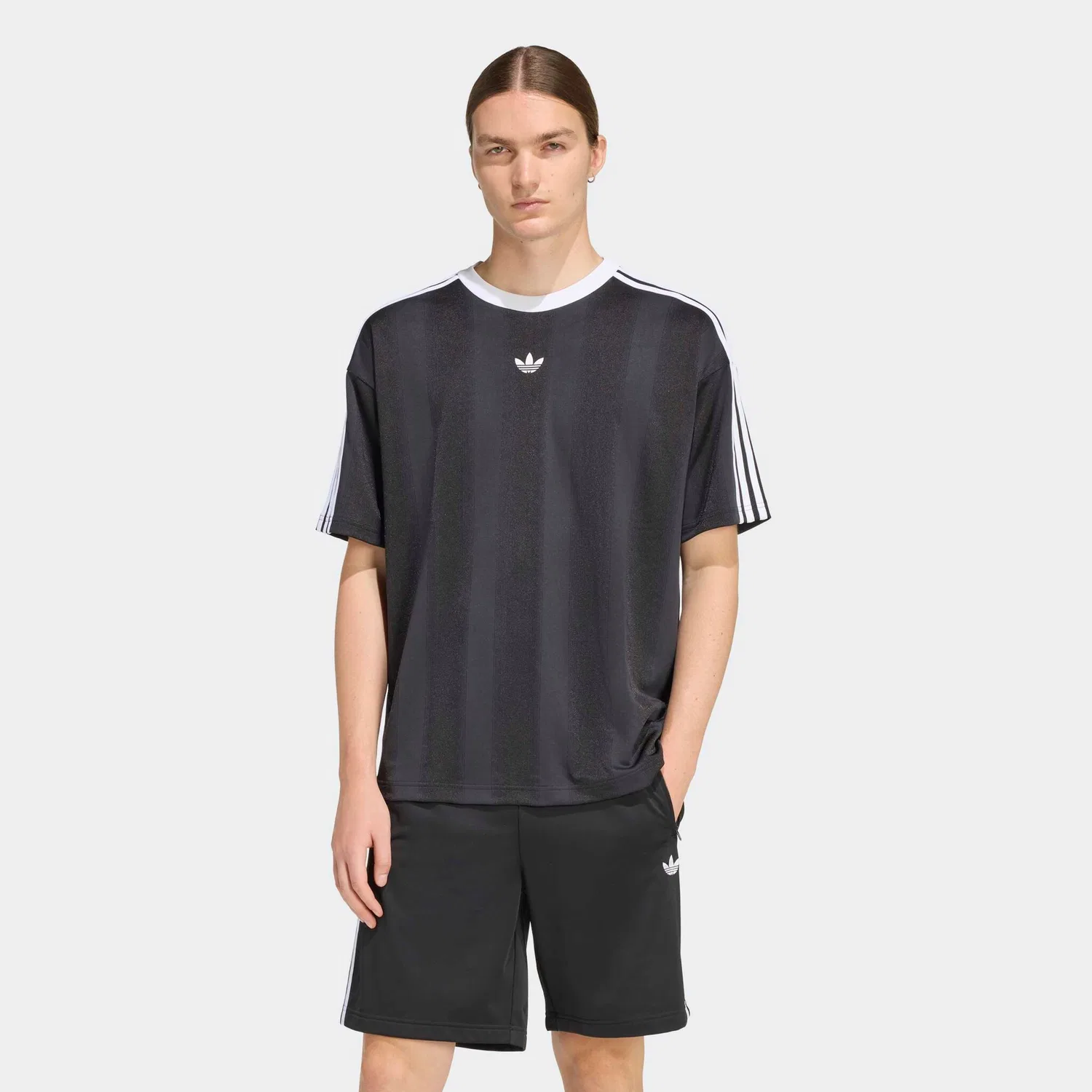 Мужская свободная футболка с круглым вырезом Adidas Originals, Black