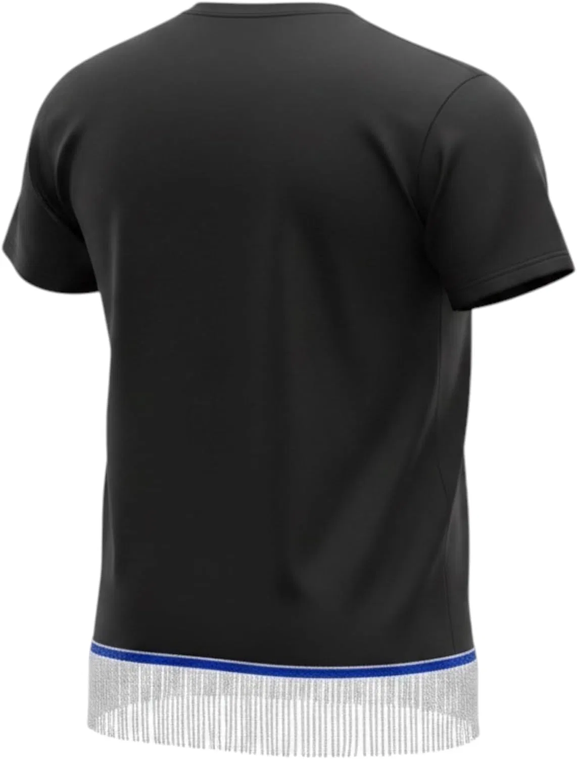 Мужская футболка с бахромой Regular Fit, Black — фото 4