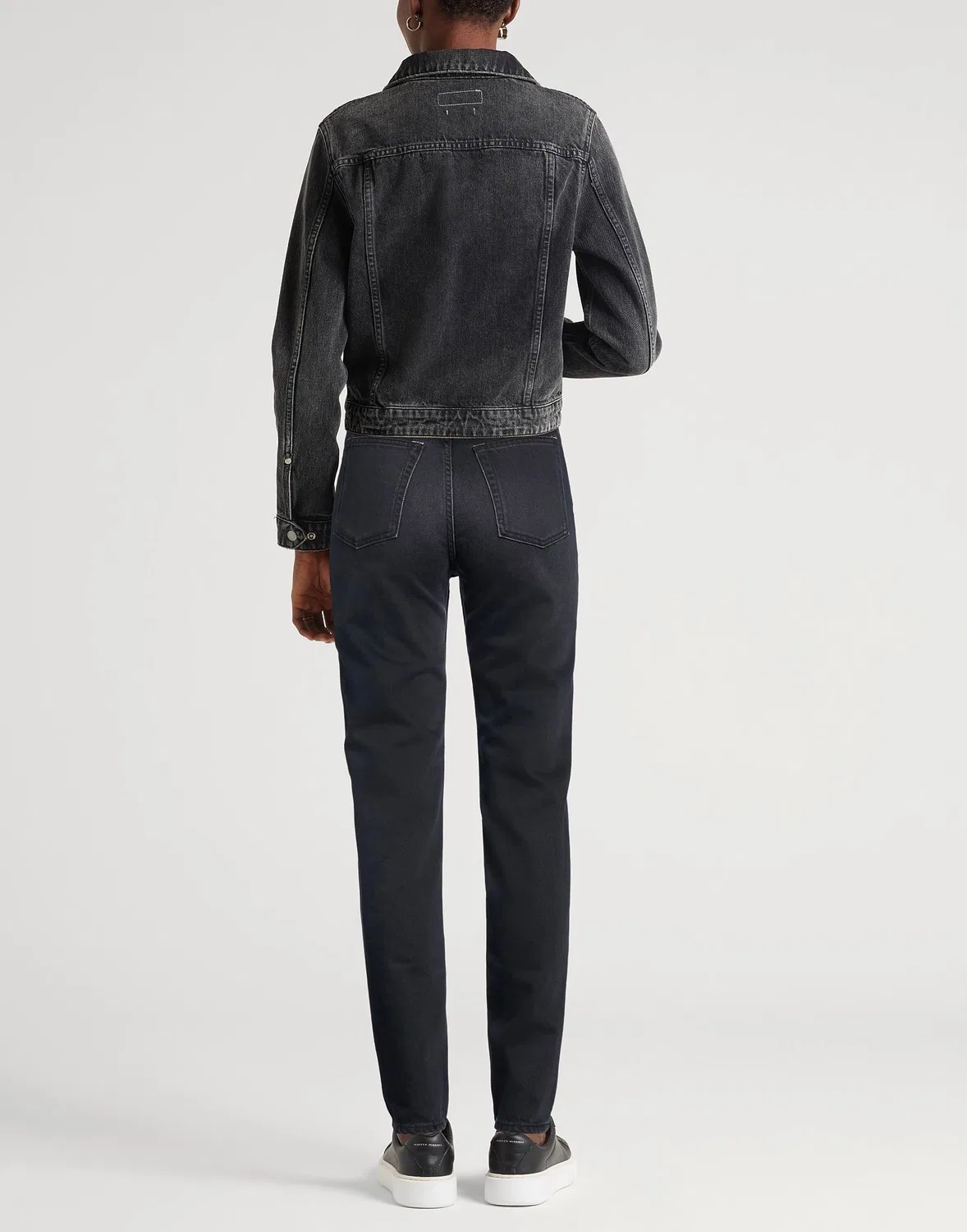Женские джинсы-скинни с высокой посадкой Acne Studios, черный — фото 3