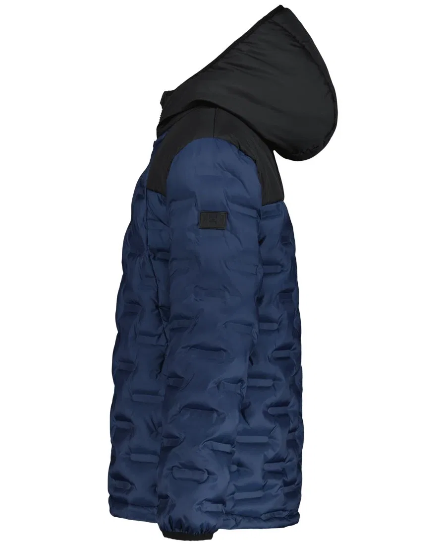 Детская куртка-пуховик с капюшоном, длинным рукавом, на молнии, Solid Blue Under Armour, Navy — фото 3