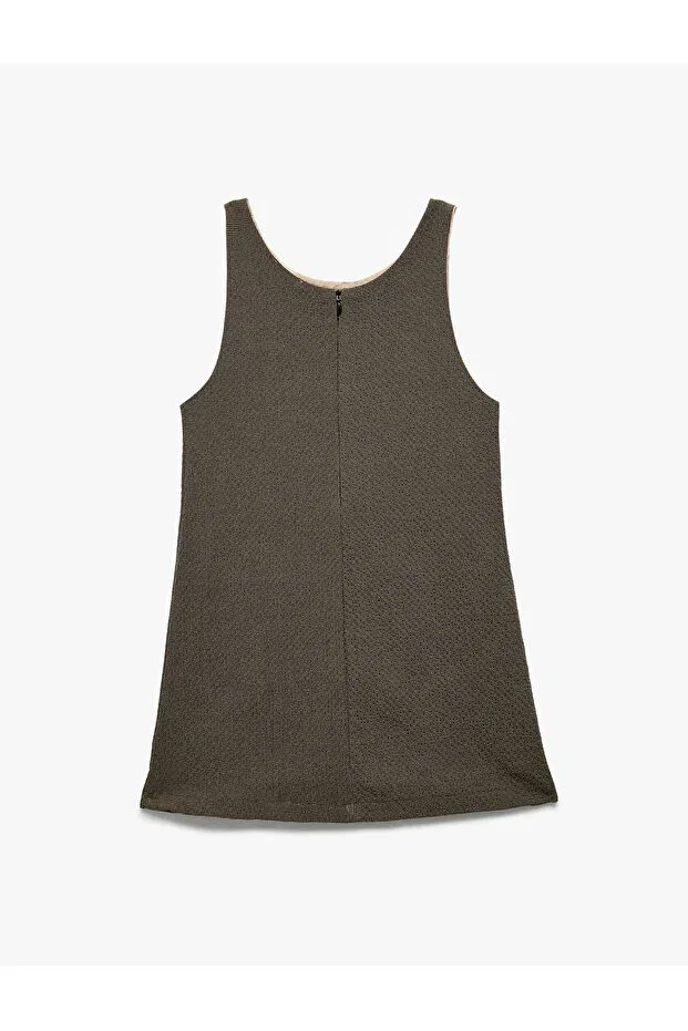 Детское платье-трапеция для девочек с принтом Koton, Brown Patterned — фото 2