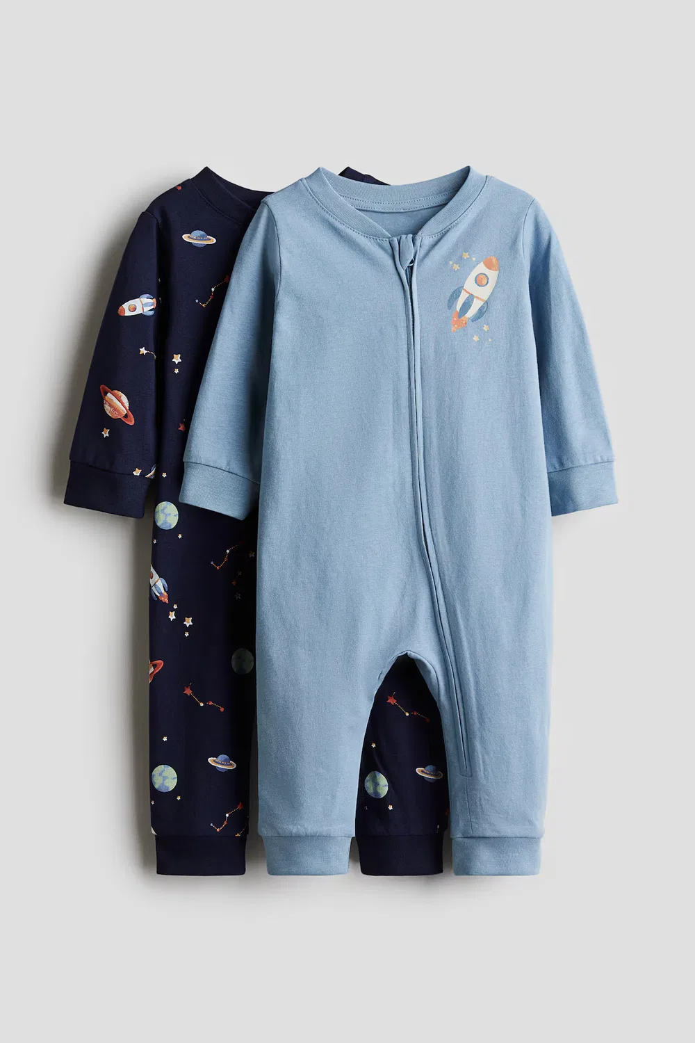 Комплект из 2 хлопковых пижам H&M, Marineblau/Weltall