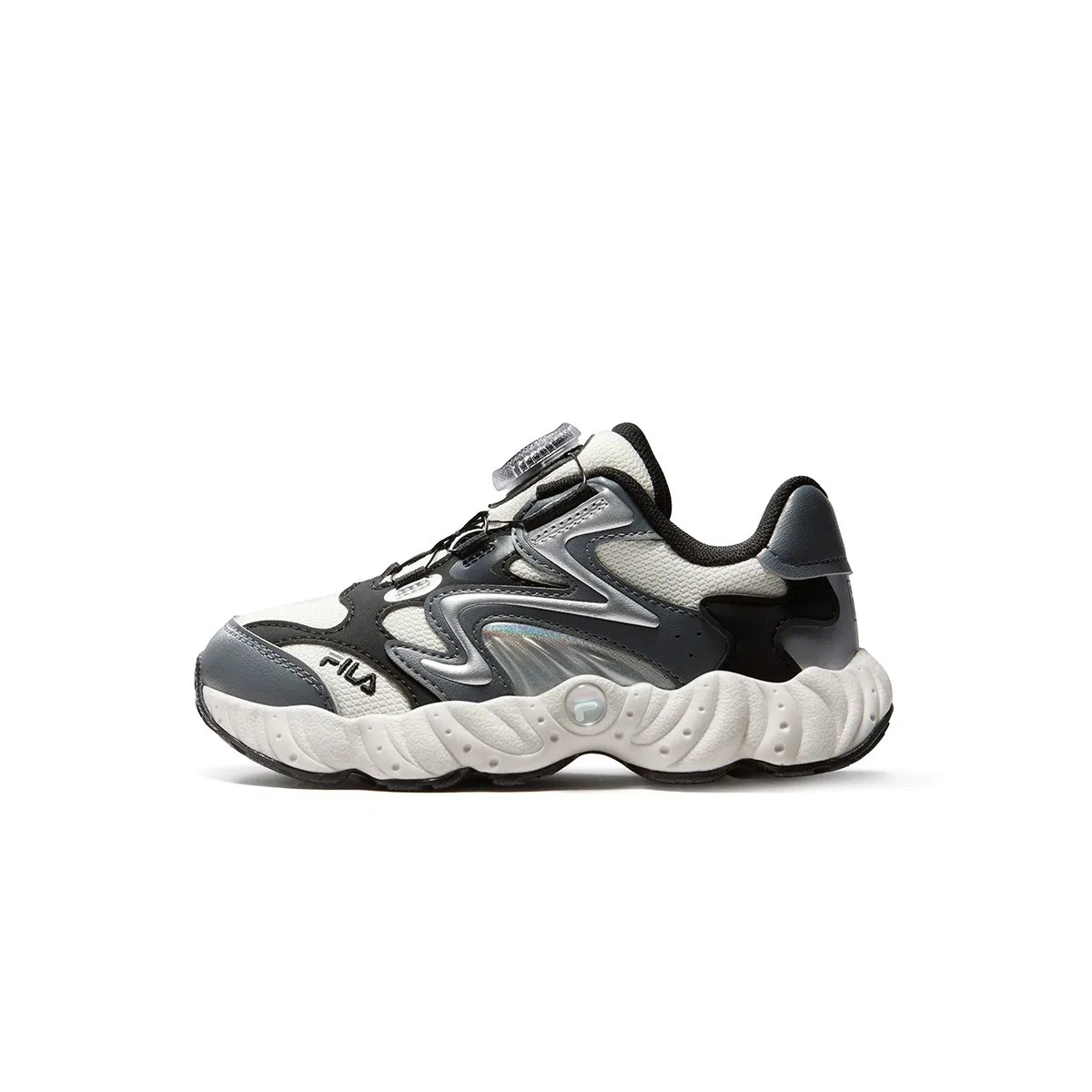 Детские кроссовки с закрытым носком FILA KIDS, Black/Milk White