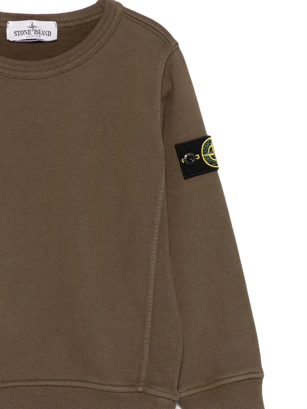 Толстовка с нашивкой-логотипом Stone Island Junior, зеленый — фото 3