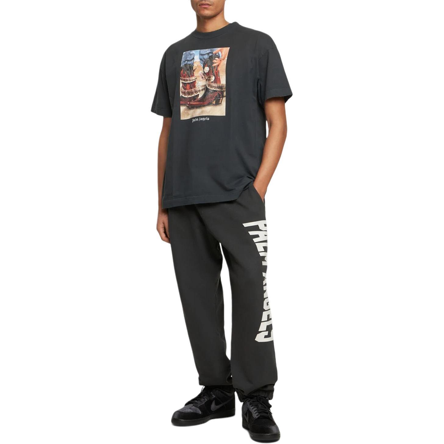 Футболка с изображением игры в кости Classic Palm Angels, черный — фото 3