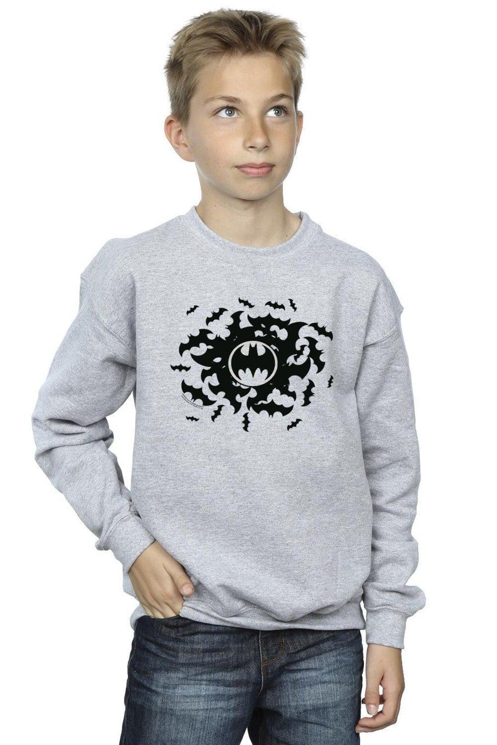 

Толстовка с водоворотом Batman Bat DC Comics, серый