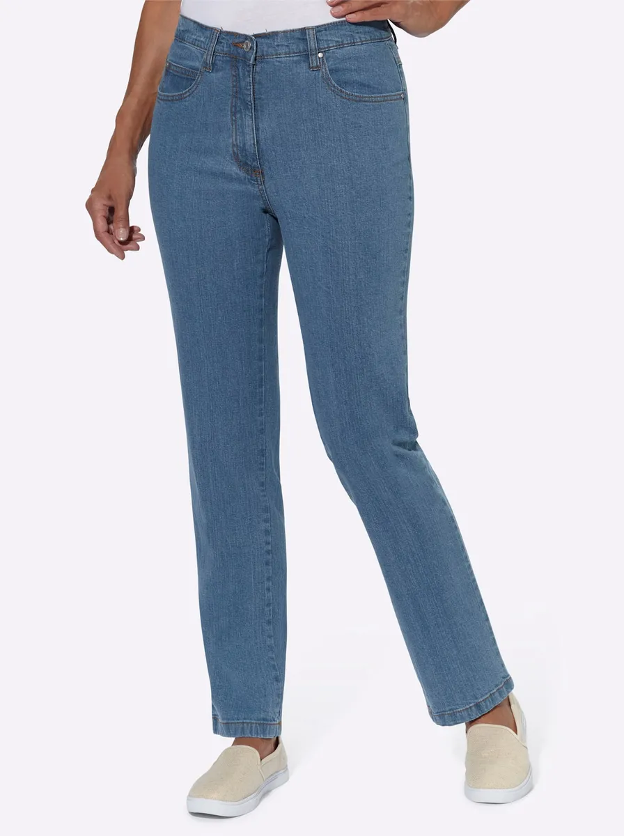 

Джинсы с 5 карманами в стиле casual Looks (1 шт.), цвет Blue-Bleached