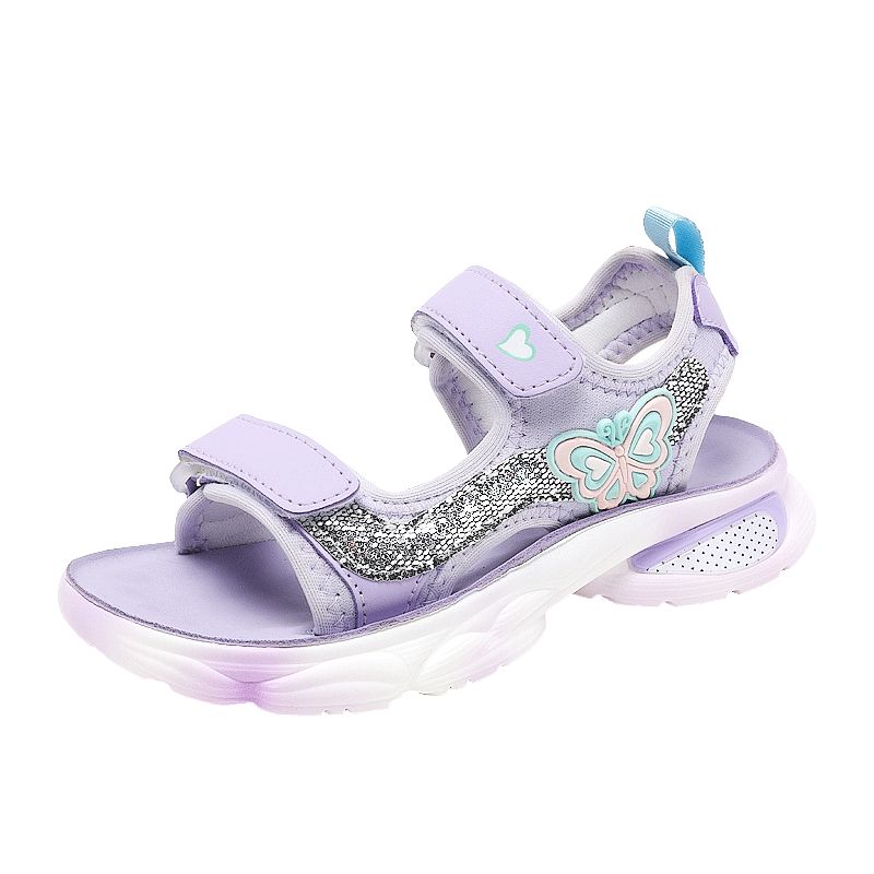

Детские сандалии, устойчивые к истиранию, дышащие, легкие, с амортизацией и противоскользящие. BKG, фиолетовый