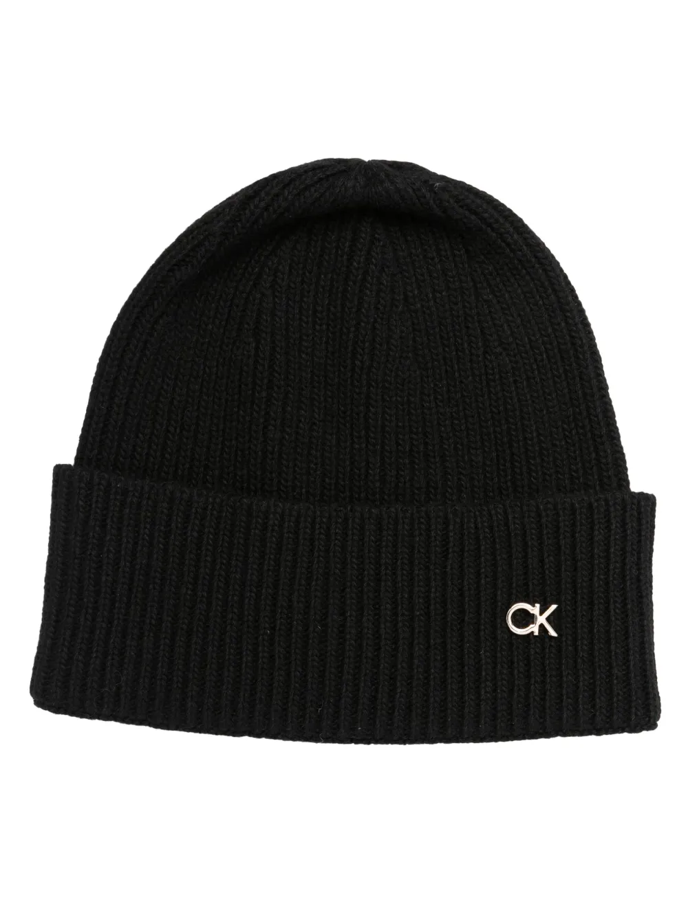 

Шапка бини Re-lo в рубчик Calvin Klein, черный