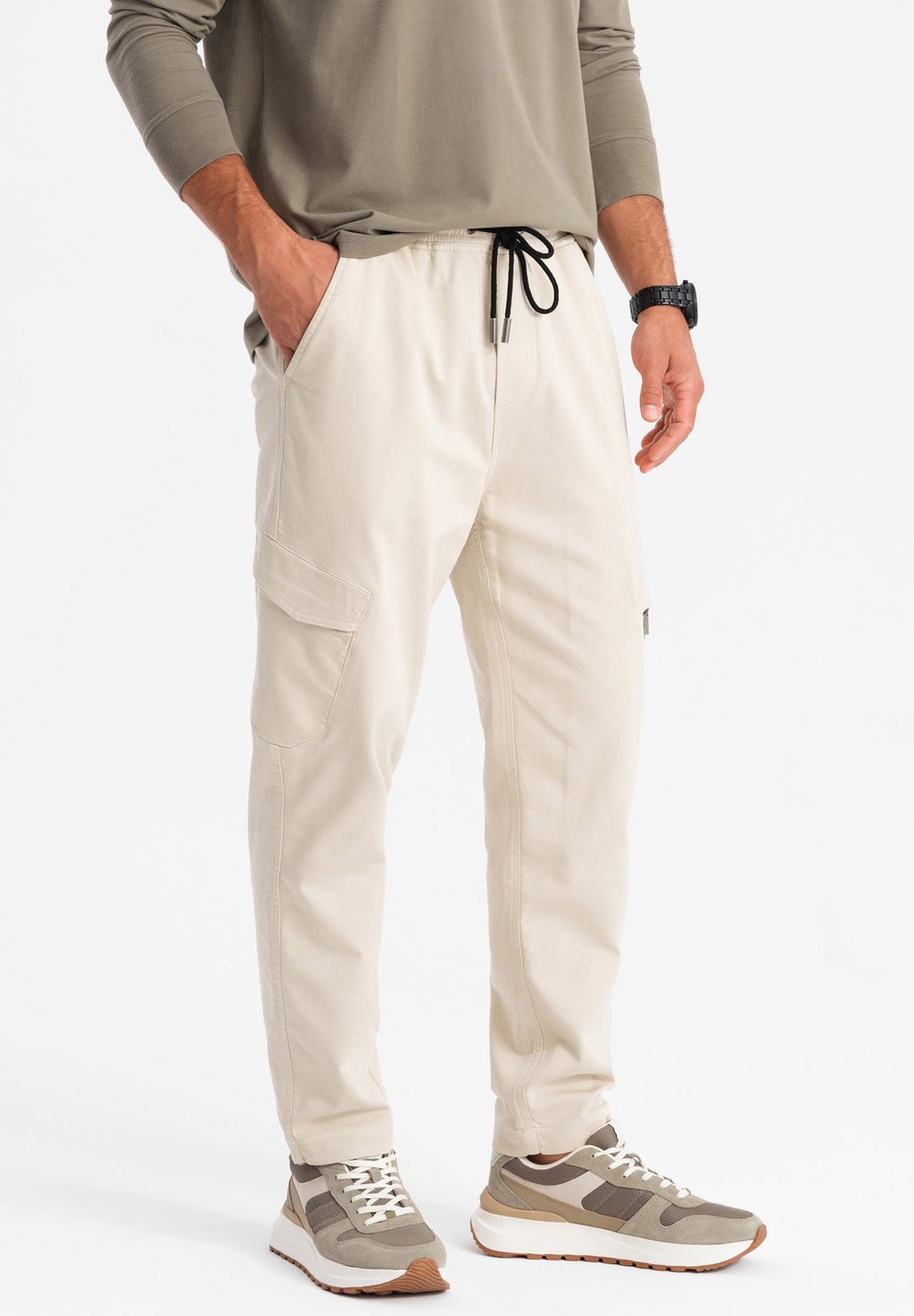 

Брюки карго JOGGER Ombre, молочный
